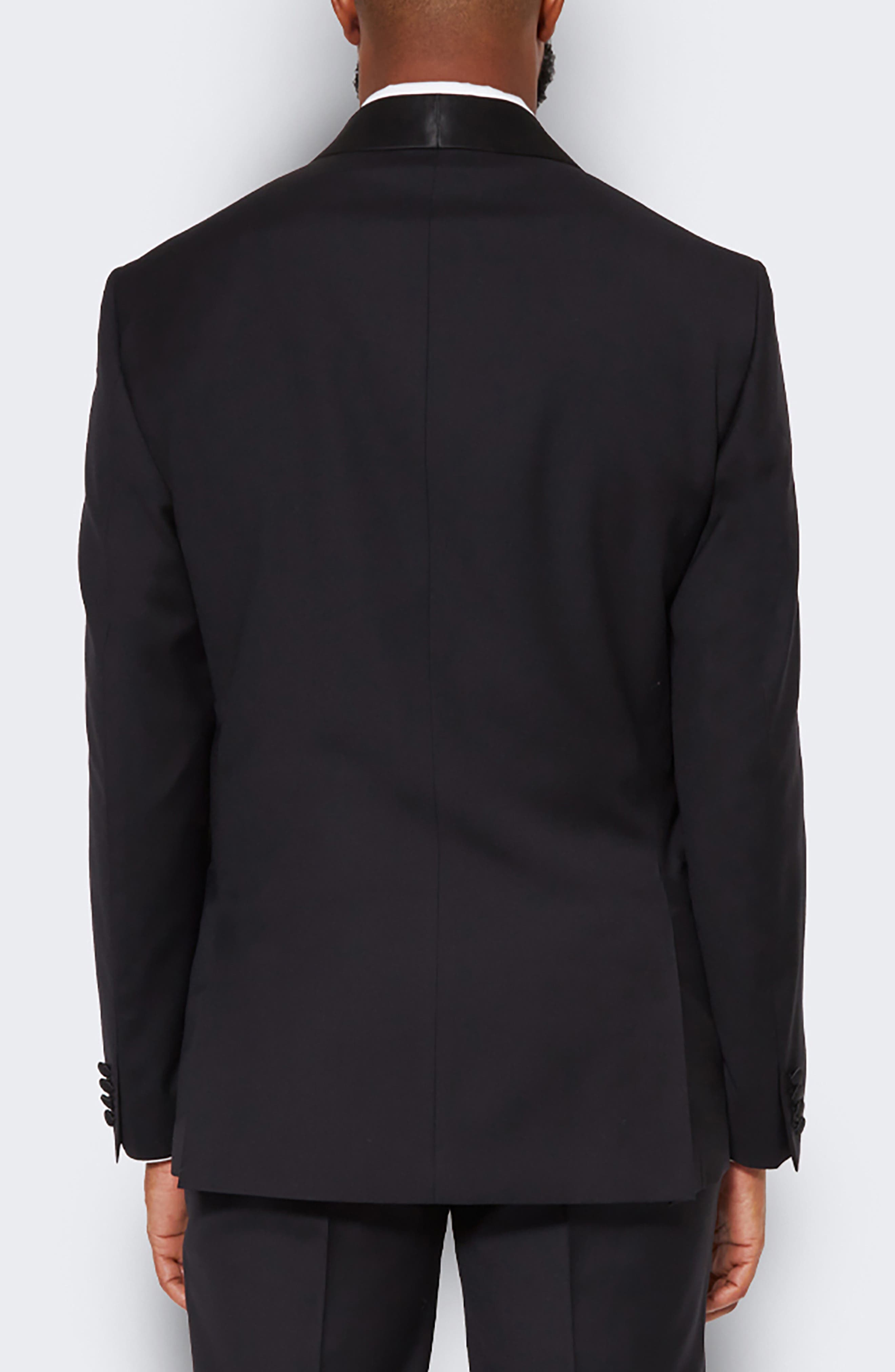 Shawl Lapel Solid Wool Dinner Jacket - image 2