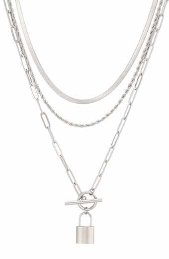 Padlock Layered Necklace