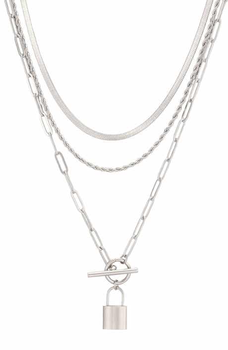 Padlock Layered Necklace