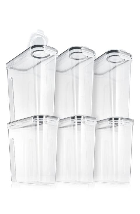 6-Pack Airtight Cereal Storage Containers