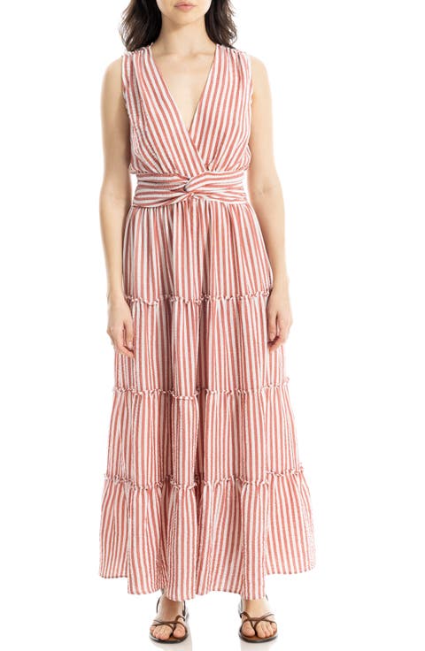 Knotted Tiered Maxi Dress