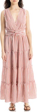 MAX STUDIO Knotted Tiered Maxi Dress