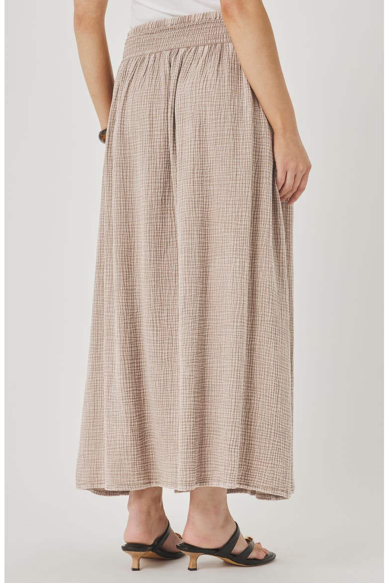 Ava Tie Waist Gauze Maxi Skirt, Alternate, color, LIGHT WICKER BROWN