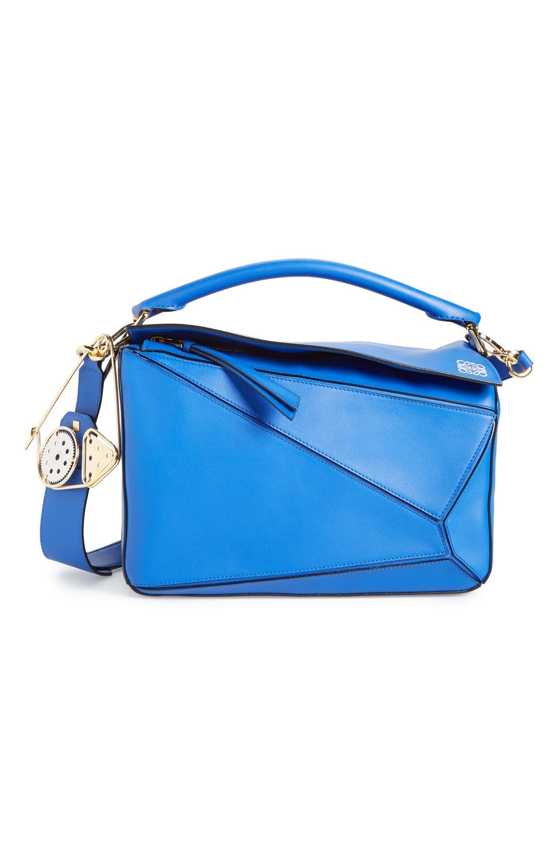 'Meccano' Double Pin Bag Charm, Alternate, color, PALLADIUM/ GOLD