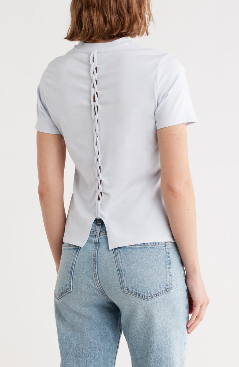 French Connection Justine Ruched Back T-Shirt, Alternate, color, Crystal Clear