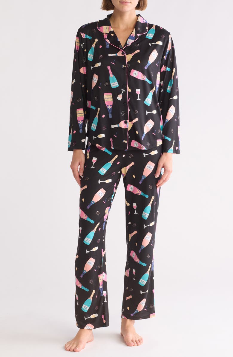 PJ COUTURE Print Long Pajamas, Main, color, 