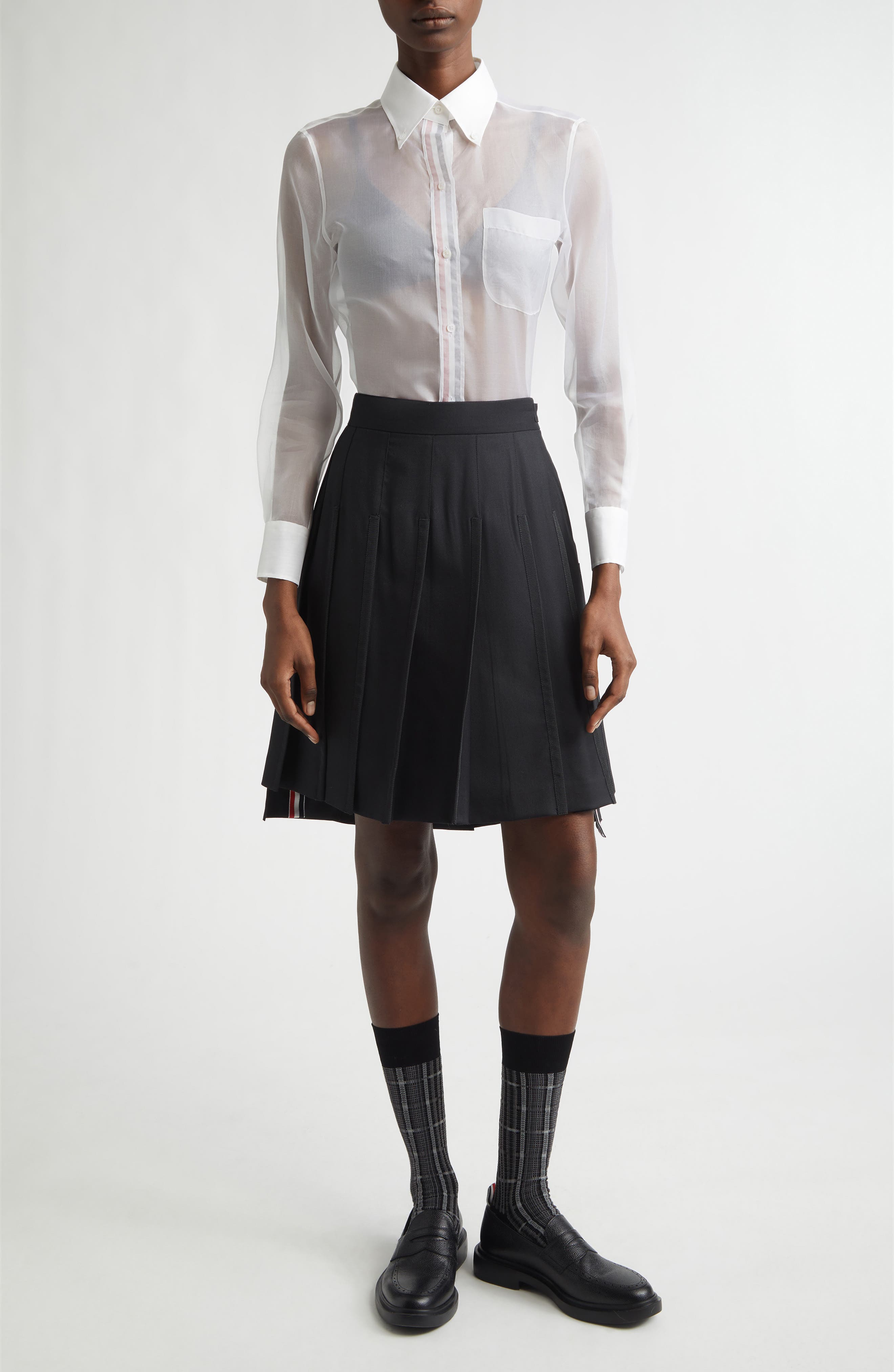 Silk Organza Button-Up Shirt - image 2