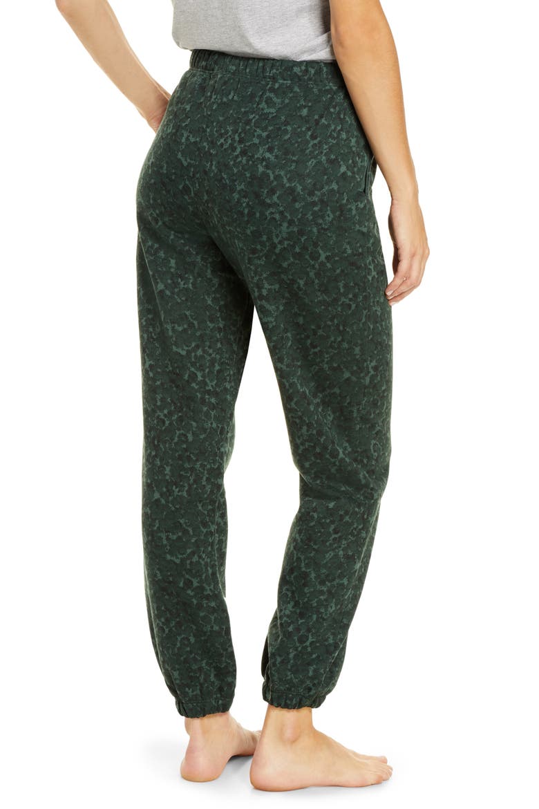 Cozy Lounge Jogger Pants, Alternate, color, EVERGREEN LEOPARD