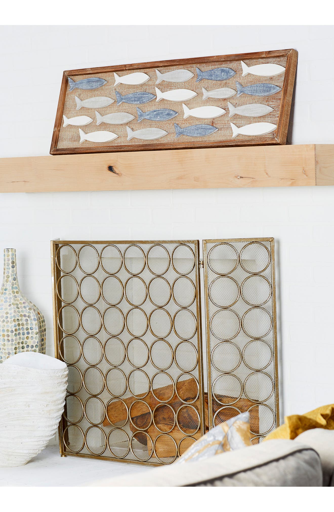 WILLOW ROW Brown Wood Coastal Fish Wall Decor | Nordstromrack