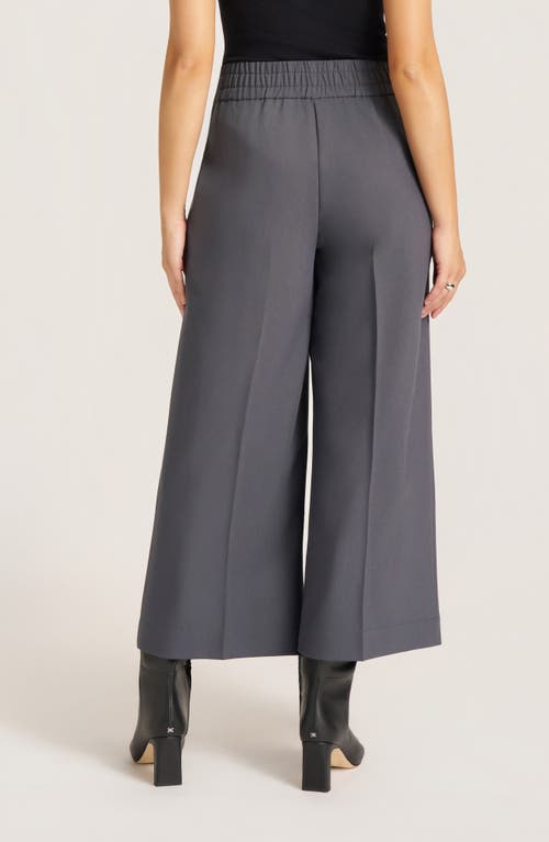 Matty M . Hawthorn Pleated Crop Wide Leg Pants In Blue
