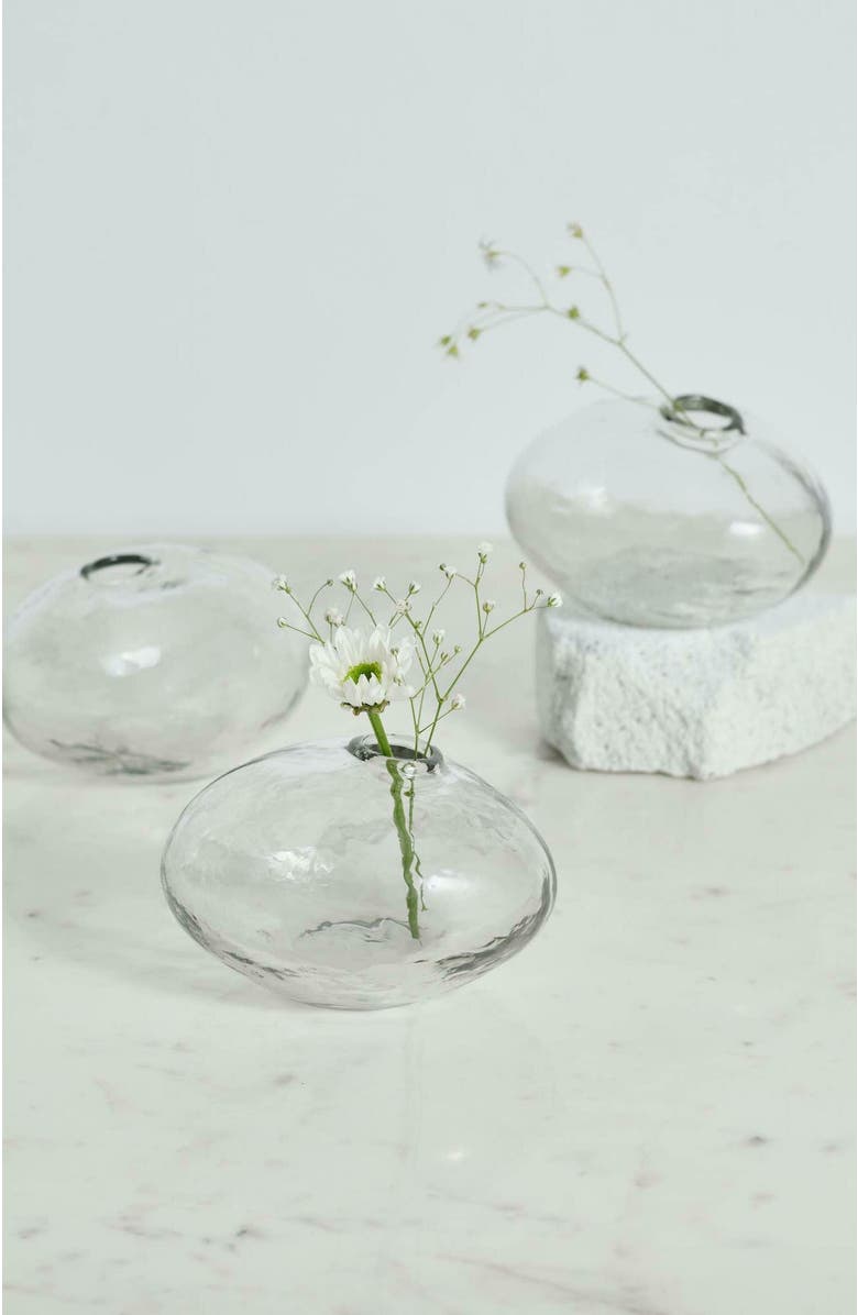 The Collective Natura Vases Set of 3, Main, color, Clear