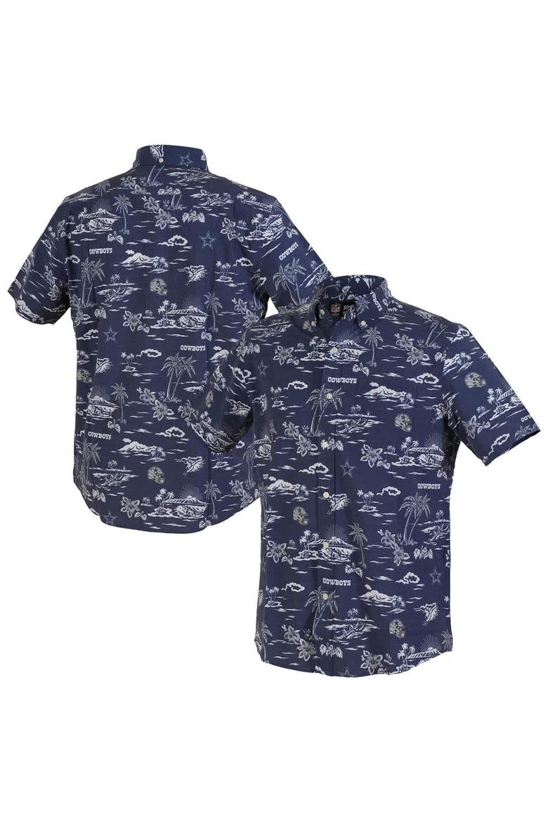 Men's Reyn Spooner Navy Dallas Cowboys Kekai Performance Button-Down Shirt, Main, color, Navy