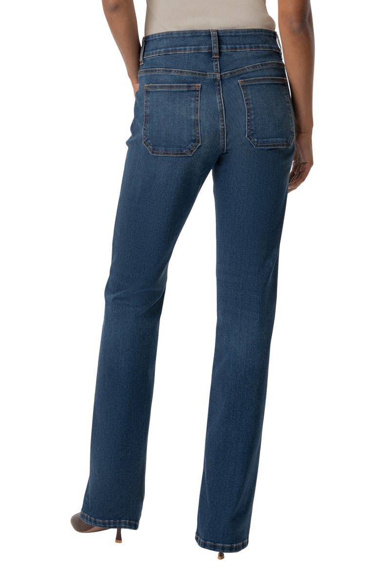 Natalie Patch Pocket Mid Rise Flare Jeans, Alternate, color, CHAMP