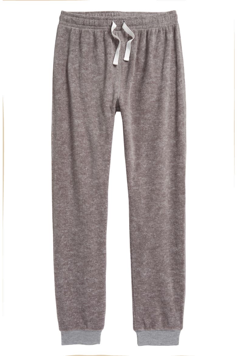Fleece Joggers, Main, color, GREY HEATHER