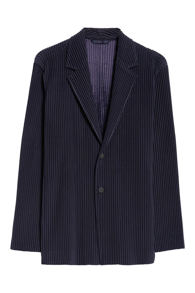 Pleated Blazer, Alternate, color, NAVY