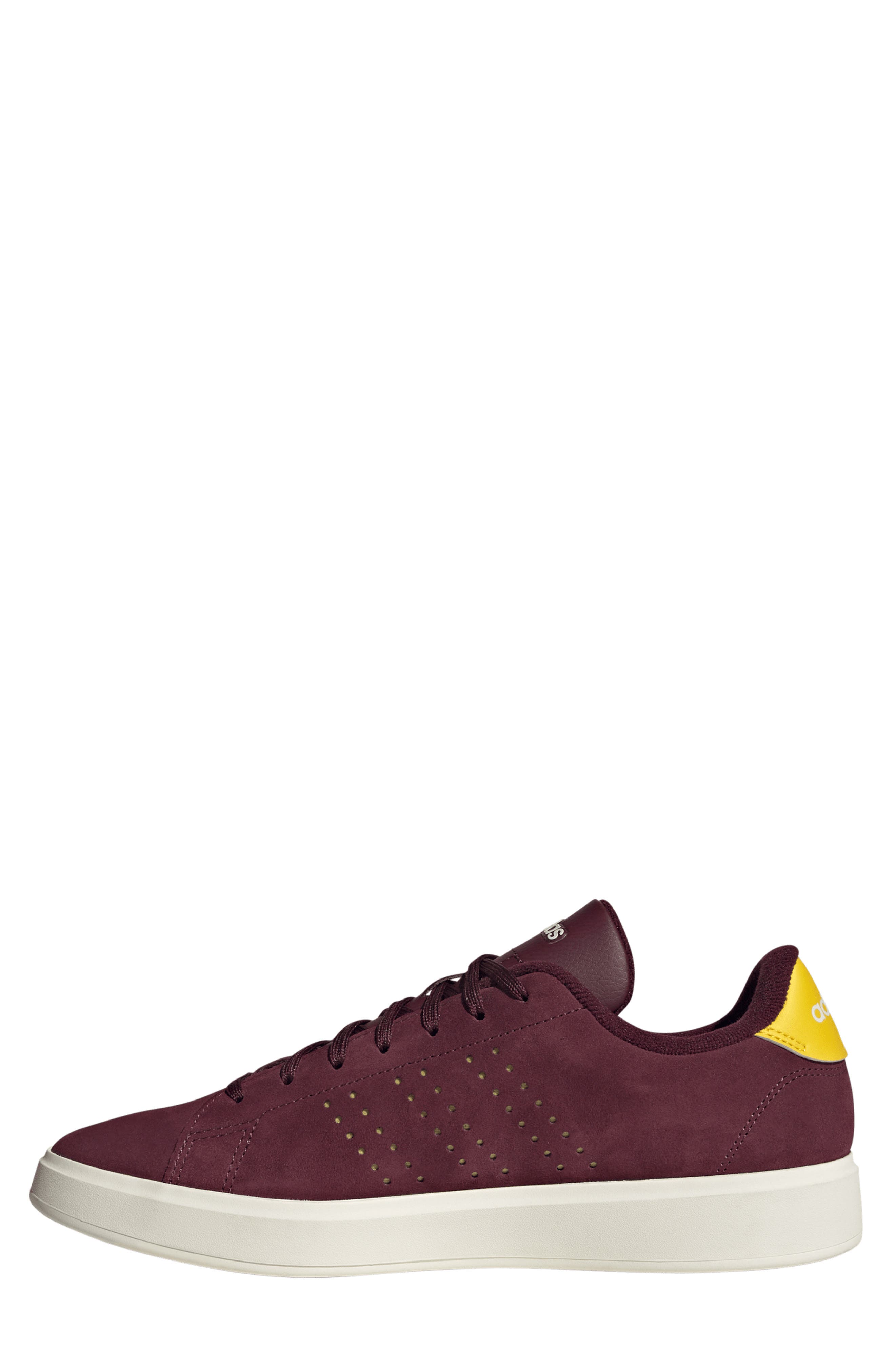 adidas Advantage 2.0 Low Top Sneaker, Alternate, color, Maroon/ Yellow/ Off White