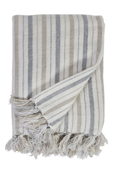 Naples Oversize Linen Throw Blanket