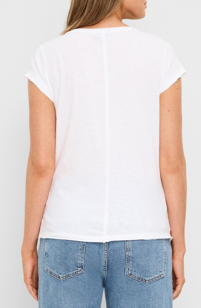 Michael Stars Baxter Raw Edge Supima<sup>®</sup> Cotton T-Shirt, Alternate, color, White