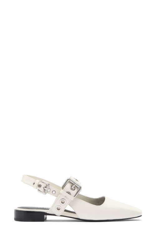 Shop Rag & Bone Moto Astra Mary Jane Slingback Flat In Antique White