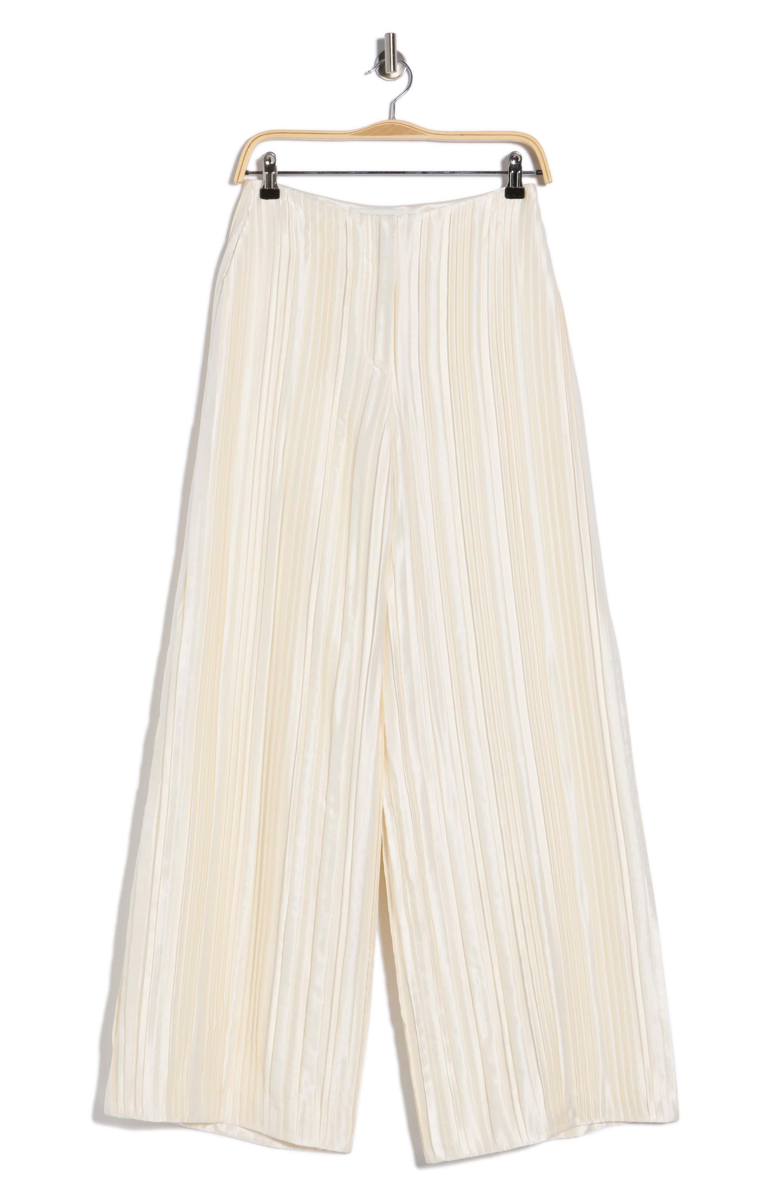 TWP Pleated High Waist Wide Leg Silk Pants
