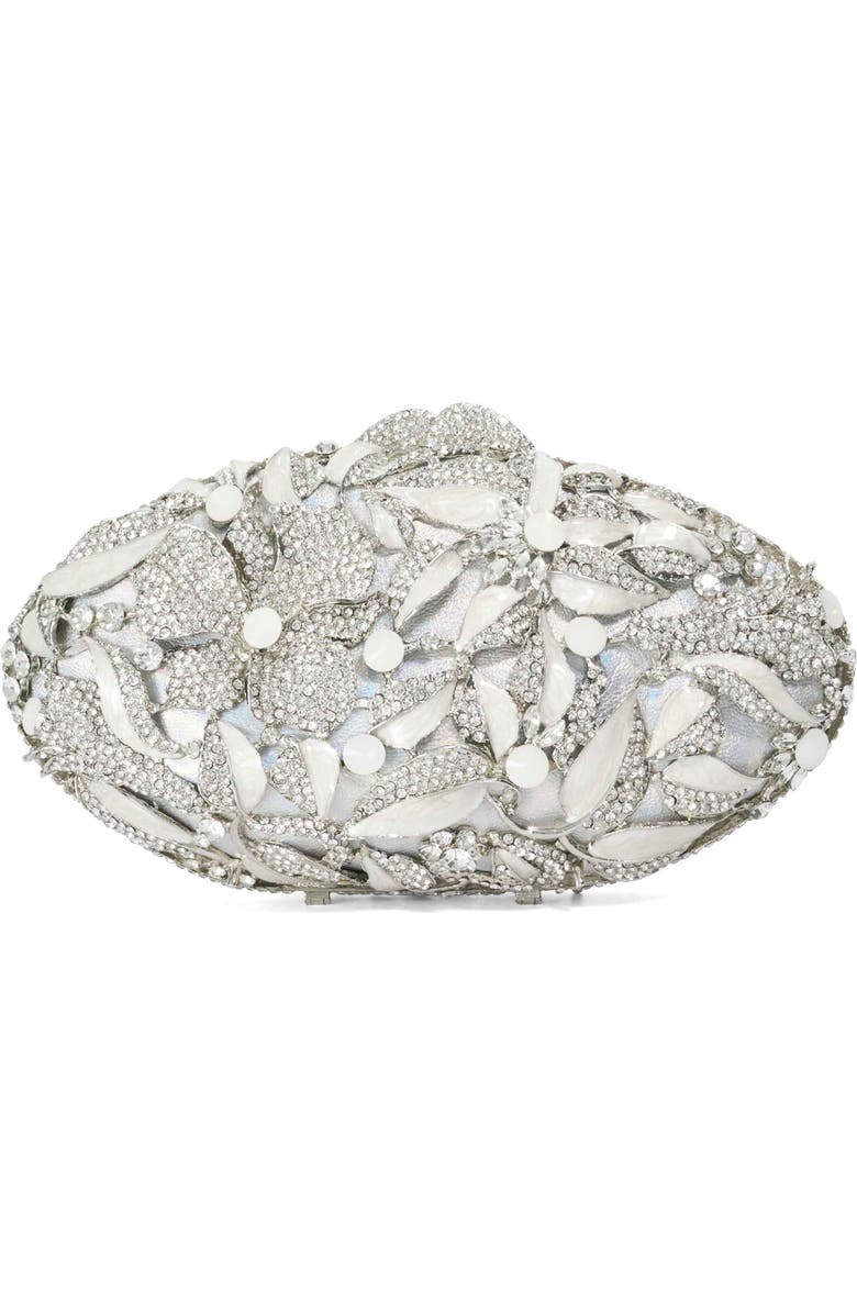 Dune London Brides Crystal Embellished Minaudière, Alternate, color, Silver