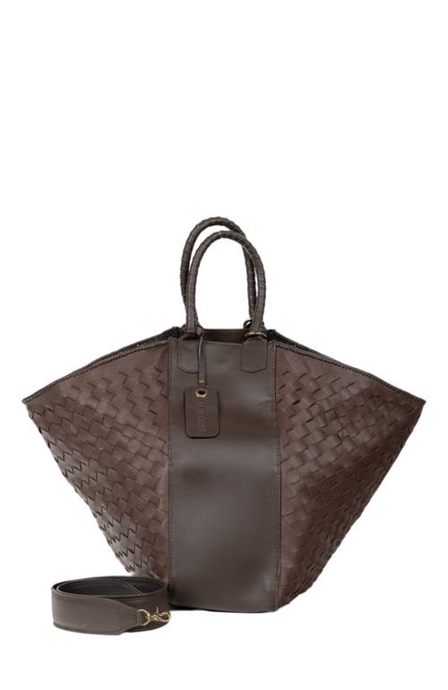 Deux Mains All Day Leather Tote in Dark Brown  product