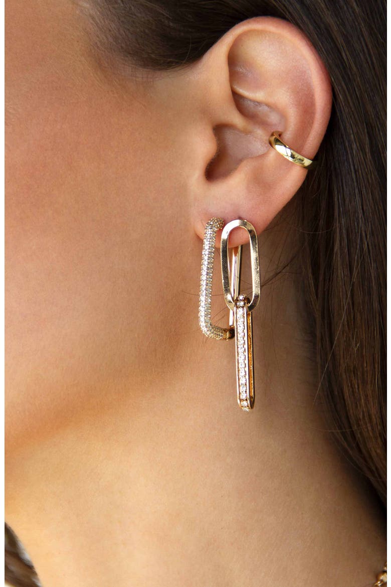 Link Drop Earrings, Alternate, color, GOLD