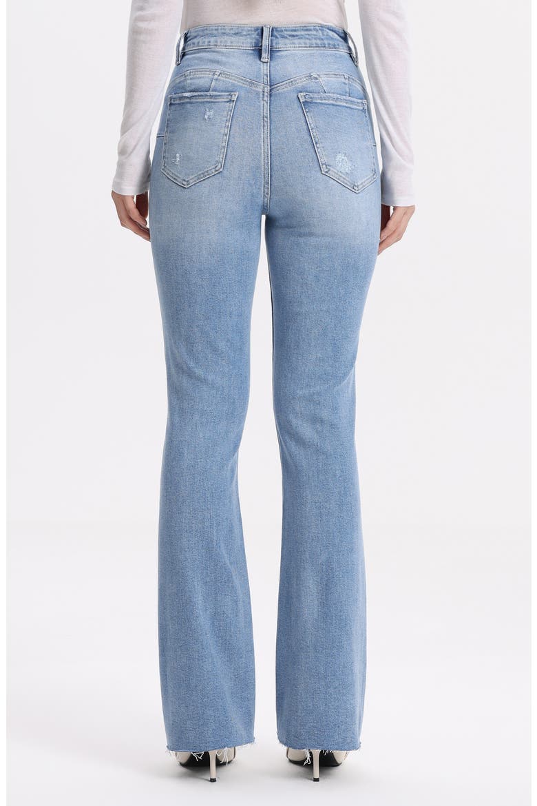 Ripped High Waist Bootcut Jeans, Alternate, color, LIGHT BLUE