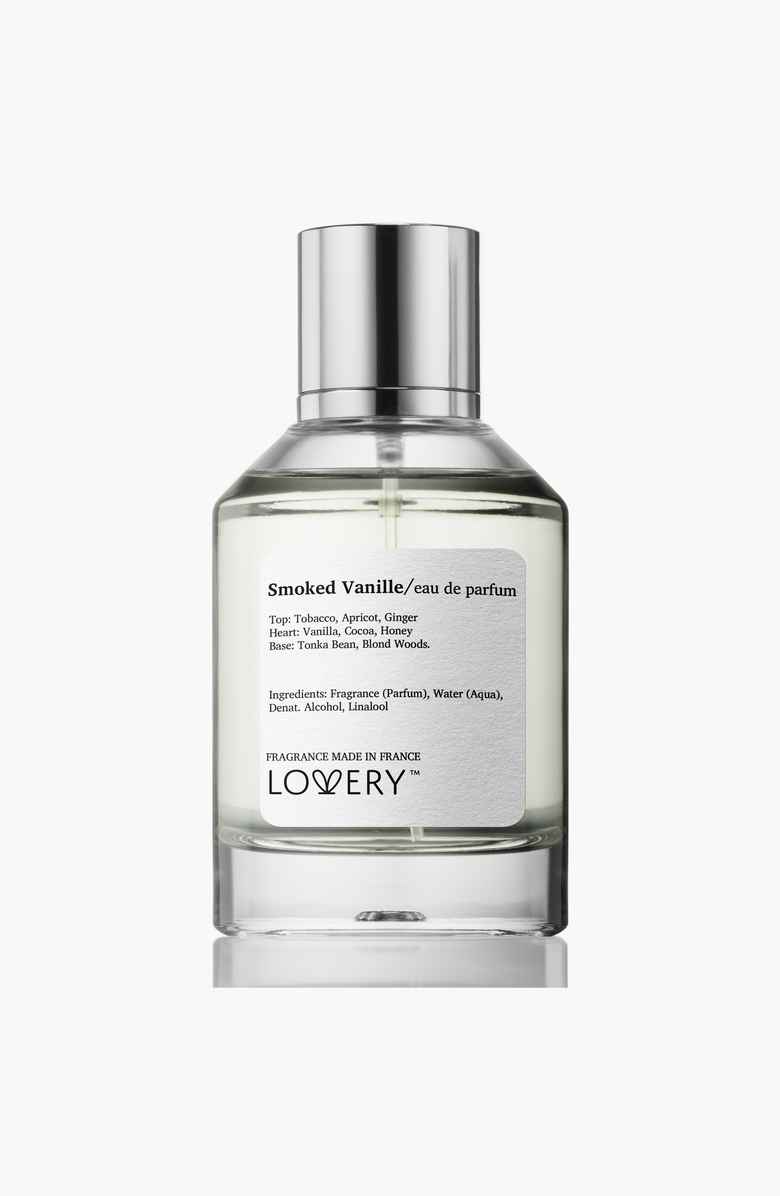 Lovery Smoked Vanille Eau de Parfum Fragrance, Main, color, Ivory / Silver
