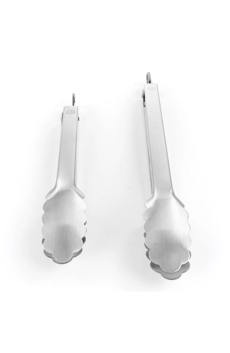 MARTHA STEWART 2 Piece Stainless Steel Tongs, Alternate, color, Silver