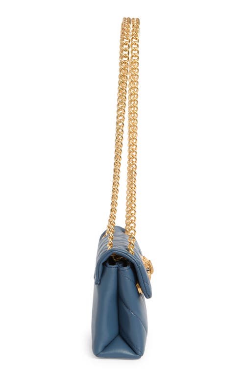 Kurt Geiger London Kensington Mini Leather Crossbody Bag In Blue