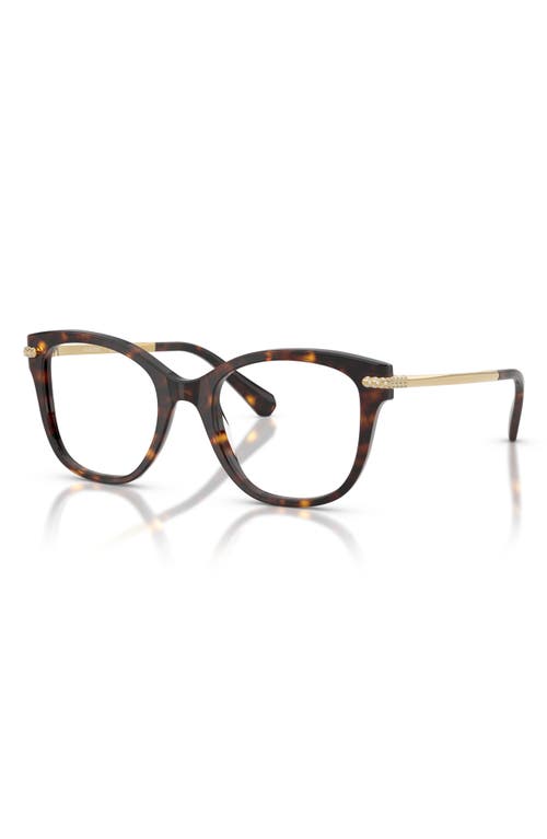 Swarovski 49mm Crystal Embellished Square Optical Glasses