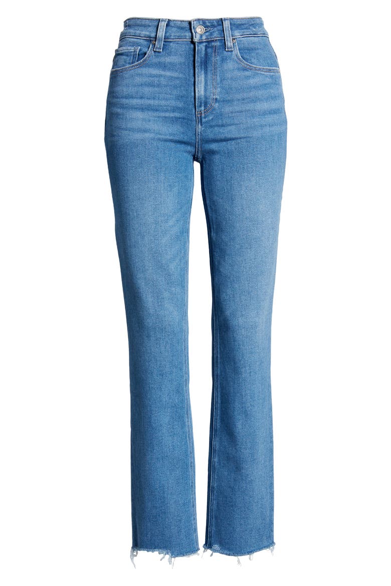 Cindy High Waist Stringy Raw Hem Ankle Straight Leg Jeans, Alternate, color, MUSICDIST