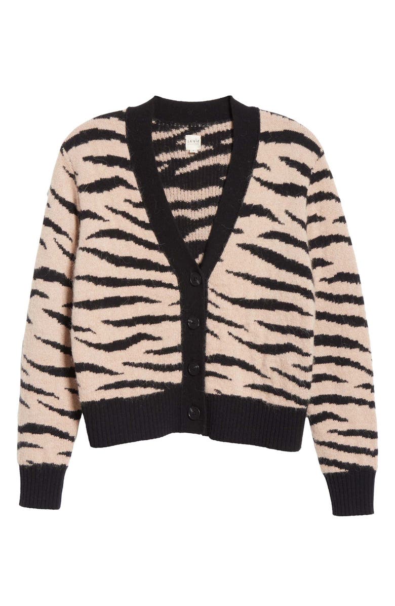 Rebecca Taylor Ziger Jacquard Cardigan, Alternate, color,