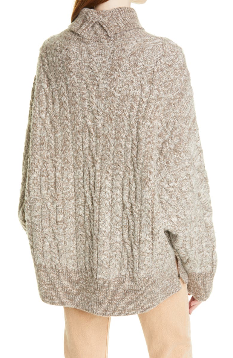 rag & bone Nora Cable Knit Turtleneck, Alternate, color, 