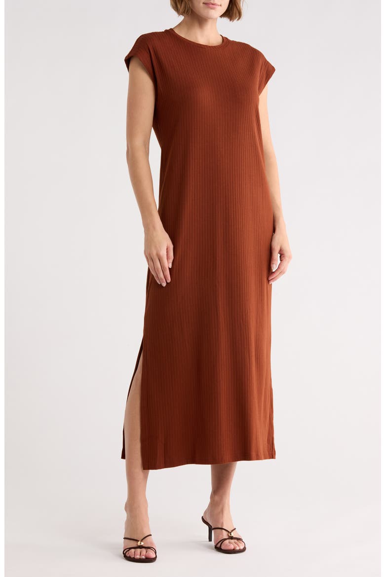 Antonella T-Shirt Dress, Main, color, MARRON GLACE