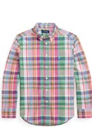Polo Ralph Lauren Kids' Plaid Cotton Poplin Button-Down Shirt
