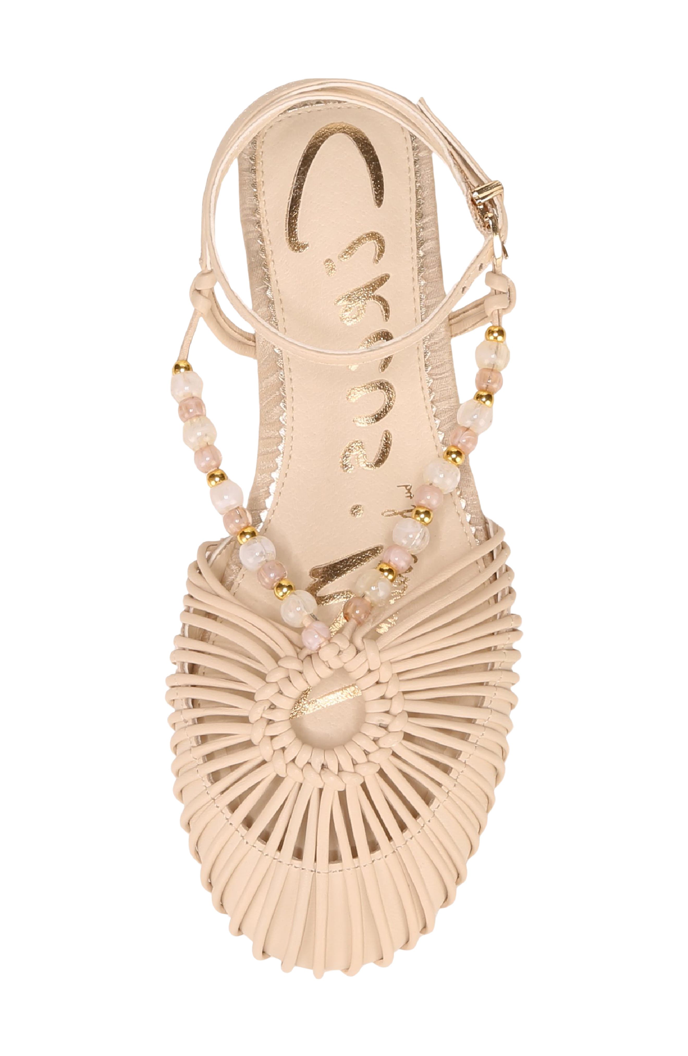 Kassie Ankle Strap Flat, Alternate, color, VANILLA BEAN