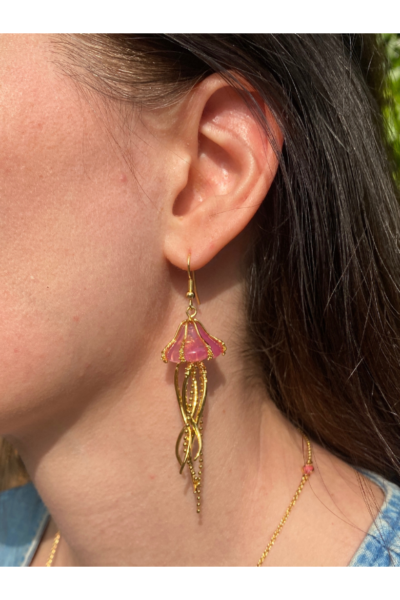 Jellyfish Drop Earrings, Alternate, color, Jellyfish