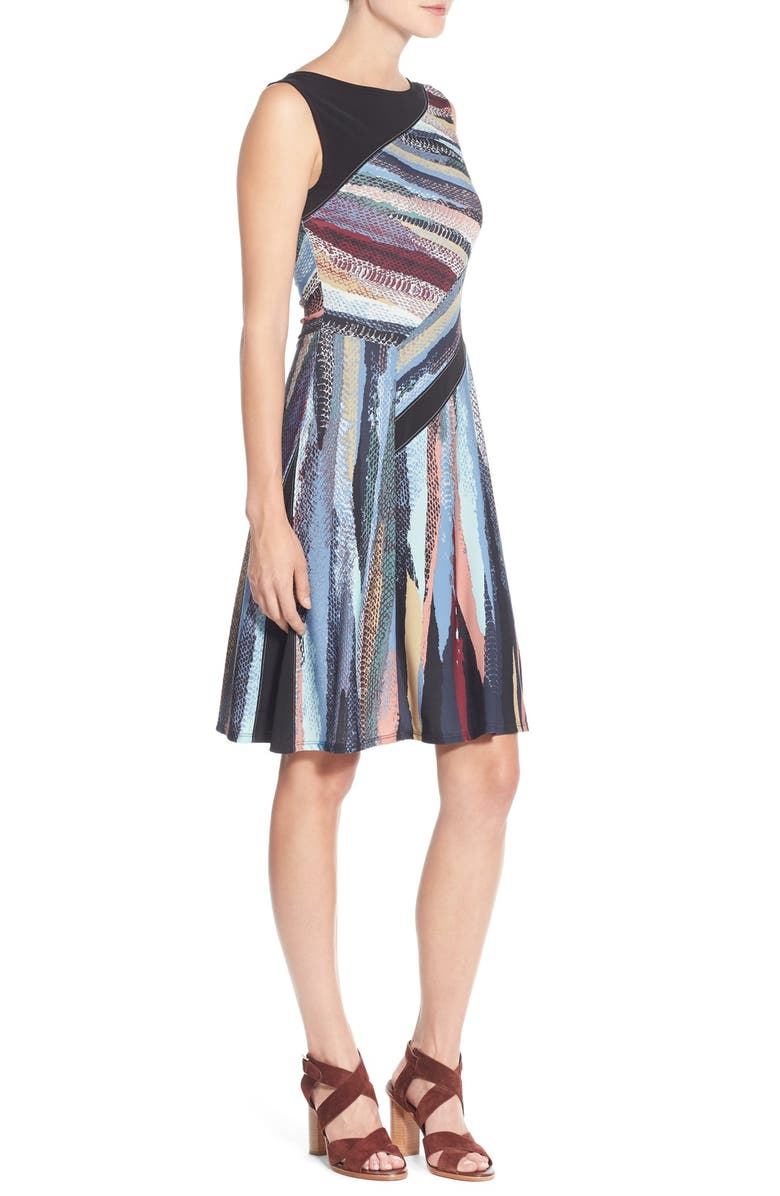 BCBGMAXAZRIA 'Kelsee' Print Jersey A-Line Dress, Alternate, color, 