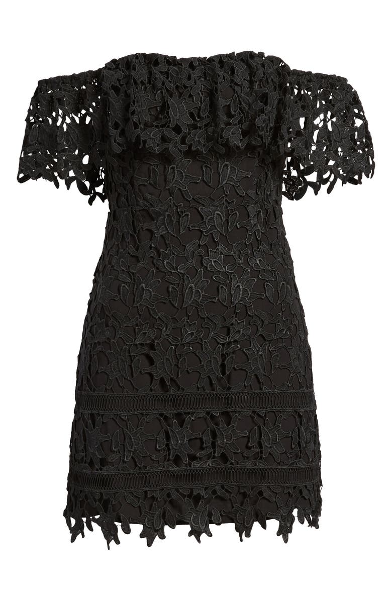 ASTR the Label Off the Shoulder Lace Minidress, Alternate, color, 