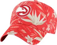 '47 Men's '47 Red Atlanta Hawks Tropicalia Floral Clean Up Adjustable Hat