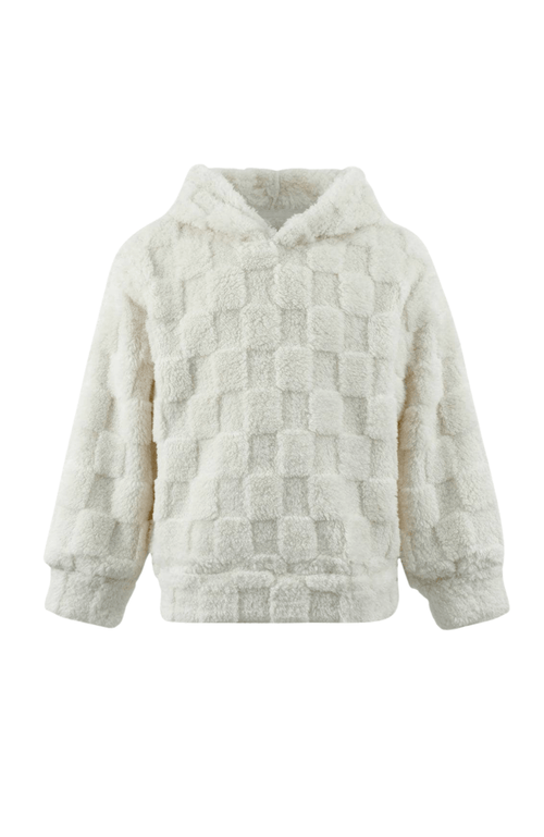 Lola + The Boys Super Soft Checker Hoodie In Red