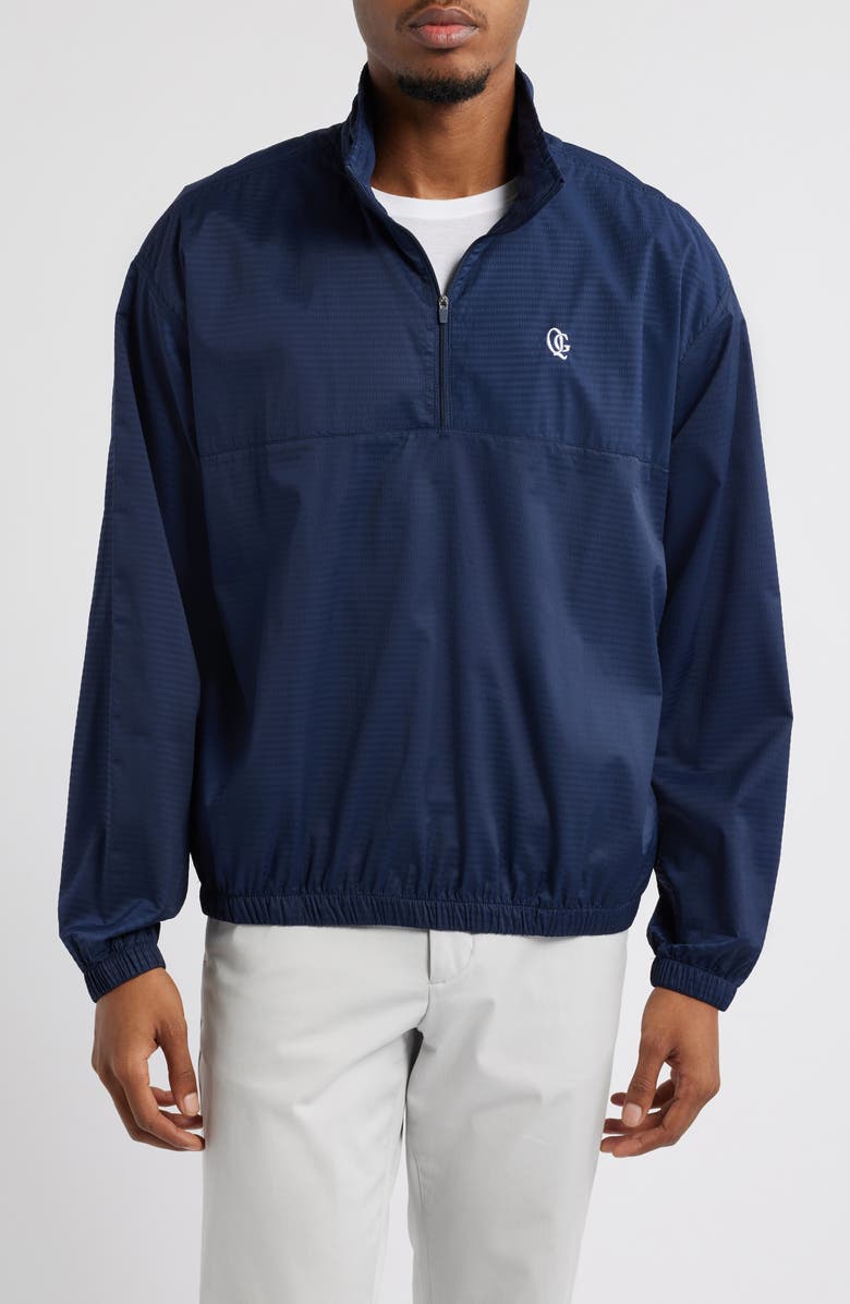 Quiet Golf Monogram Quarter Zip Shell, Main, color,