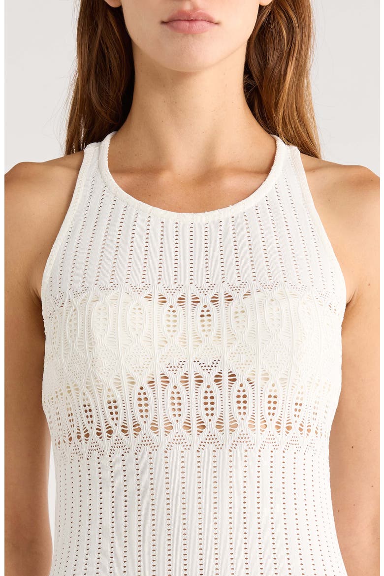 Open Stitch Sleeveless Cover-Up Maxi Dress, Alternate, color, NATURAL