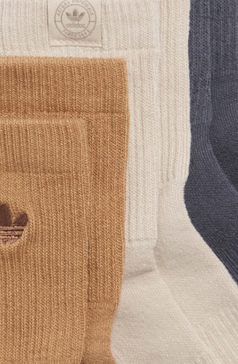 adidas Assorted 3-Pack Gender Inclusive Crew Socks, Alternate, color, 