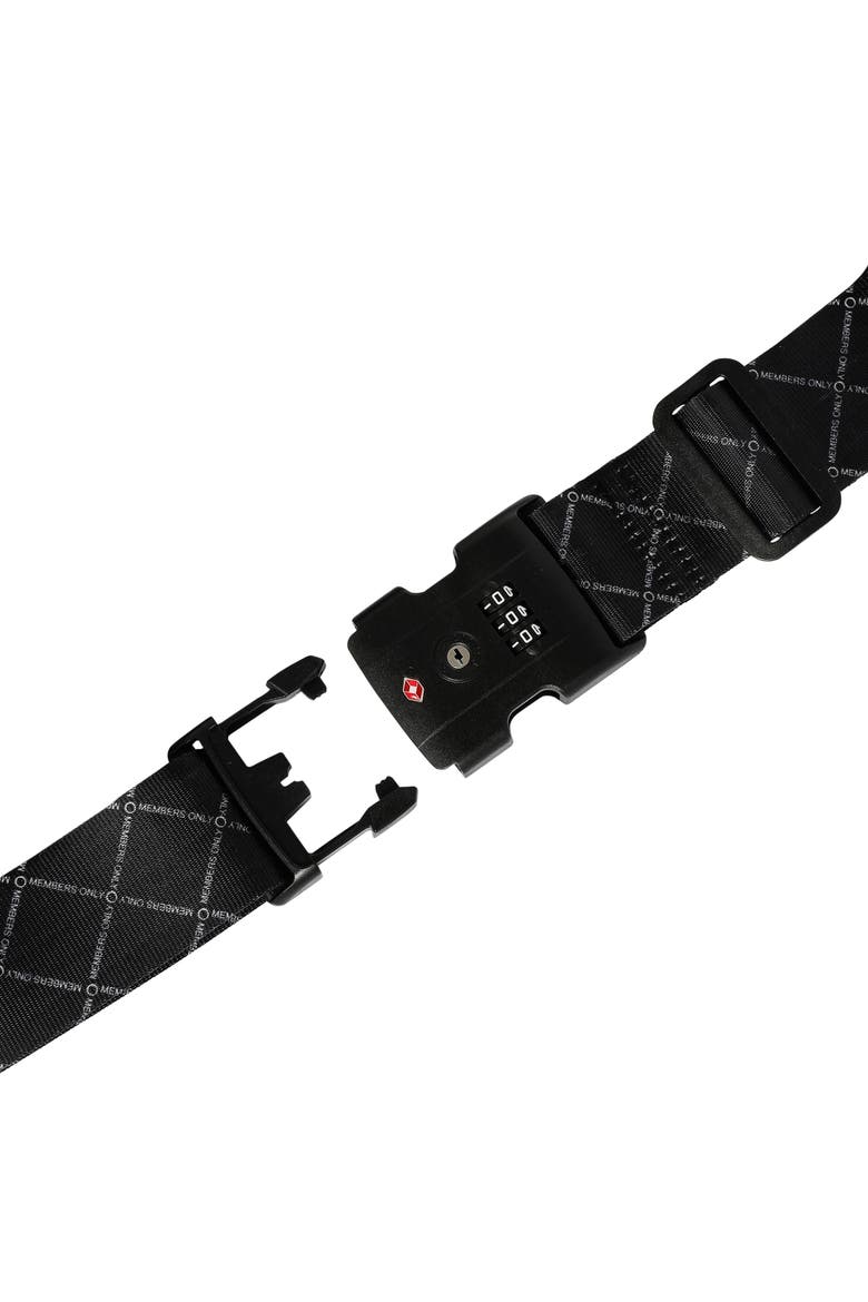 Adjustable Luggage Strap with Combination Lock, Alternate, color, Black