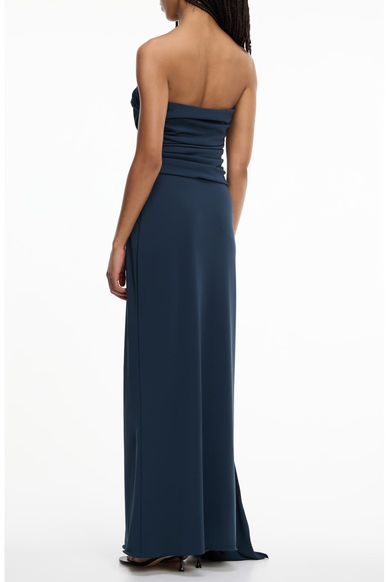 Genesis Strapless Gown, Alternate, color, BLUE STEEL