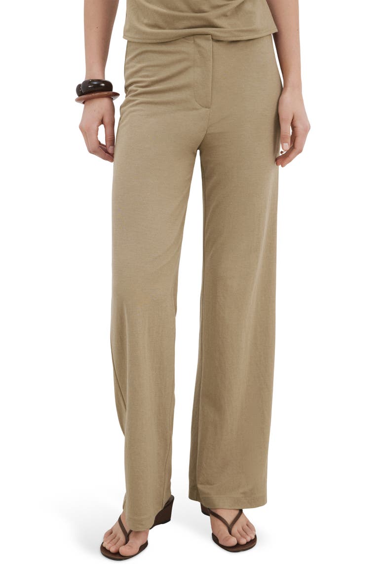 Straight Leg Pants, Main, color, MEDIUM BROWN