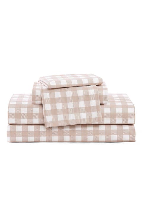 Cottage Check 200 Thread Count Cotton Percale Sheet Set